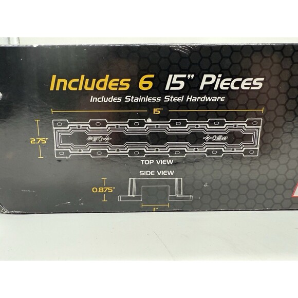 Caliber Grips 13200, Snowmobile Trailer Traction 6 piece 15" Kit Black - Picture 7 of 11